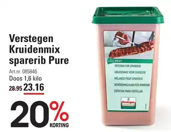 Sligro Verstegen Kruidenmix sparerib Pure aanbieding