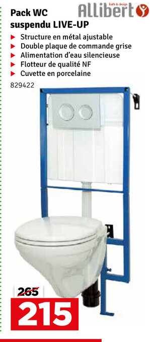 Allibert Pack Wc suspendu Live-up