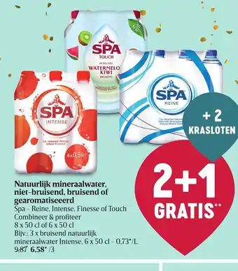 Spa Natuurlijk mineraalwater, niet-bruisend, bruisend of gearomatiseeerd