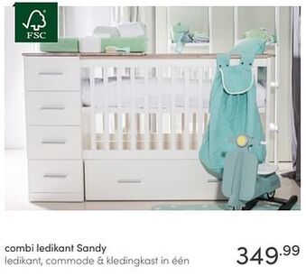 Baby & Tiener Combi ledikant sandy aanbieding