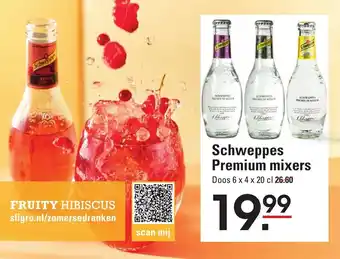 Sligro Schweppes Premium mixers aanbieding