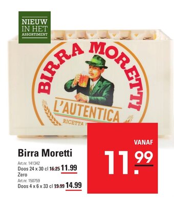 Sligro Birra Moretti aanbieding