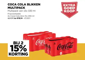 Jumbo Coca Cola Blikken Multipack 15 x 330 ml aanbieding