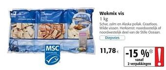 Colruyt Wokmix vis aanbieding