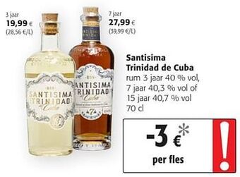 Colruyt Santisima trinidad de cuba rum aanbieding