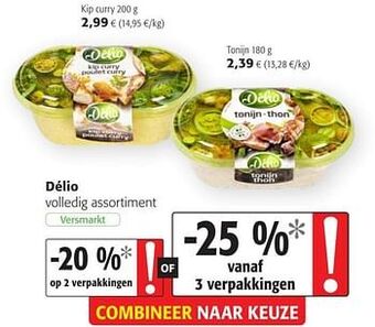 Colruyt Délio volledig assortiment aanbieding