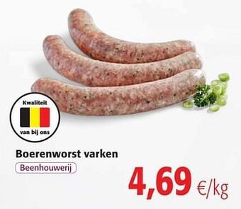 Colruyt Boerenworst varken aanbieding