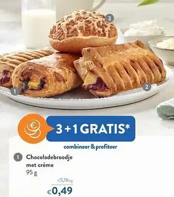 OKay Chocoladebroodje met crème aanbieding
