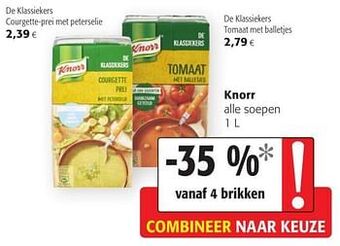 Colruyt Knorr alle soepen aanbieding