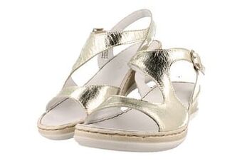 Berca Shoes Andrea Conti Comfort Sandaal Dames Volledig Leder - Goud aanbieding