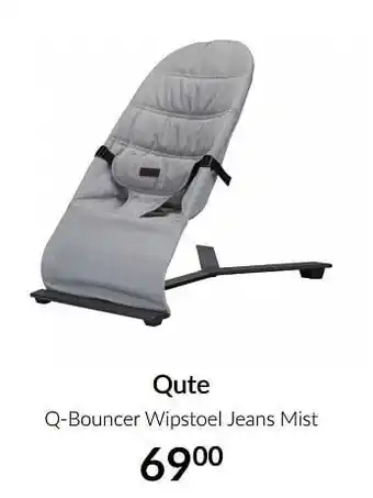 BabyPark Qute q-bouncer wipstoel jeans mist aanbieding