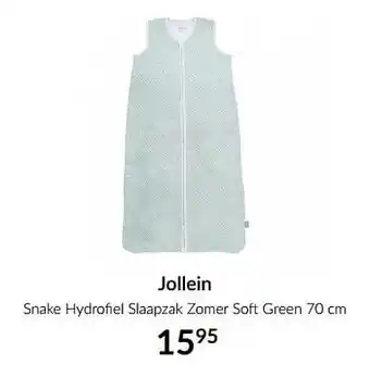 BabyPark Jollein snake hydrofiel slaapzak zomer soft green aanbieding