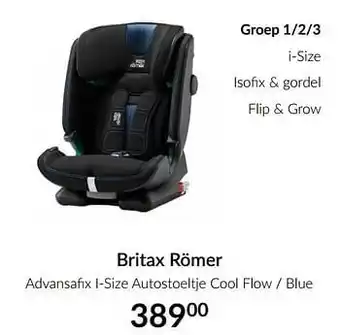BabyPark Britax römer advansafix i-size autostoeltje cool flow - blue aanbieding