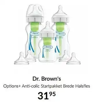 Dr. brown`s options+ anti-colic startpakket brede halsfles