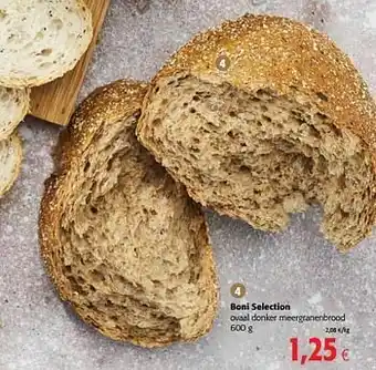 Colruyt Boni selection ovaal donker meergranenbrood aanbieding