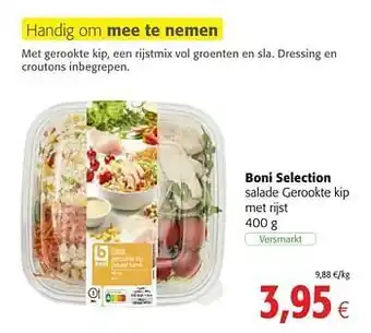 Colruyt Boni selection salade gerookte kip met rijst aanbieding