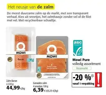 Colruyt Mowi pure volledig assoritment aanbieding