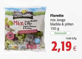 Colruyt Florette mix jonge bladsla + pitten aanbieding