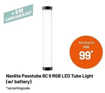Kamera Express Nanlite pavotube 6c ii rgb led tube light w- battery aanbieding