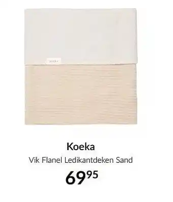 BabyPark Koeka vik flanel ledikantdeken sand aanbieding