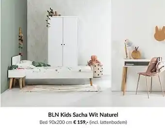 BabyPark Bln kids sacha wit naturel bed aanbieding
