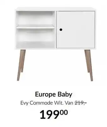 BabyPark Europe baby evy commode wit aanbieding