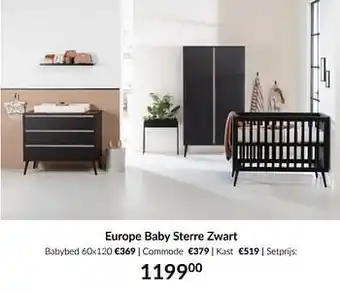 Europe baby sterre zwart