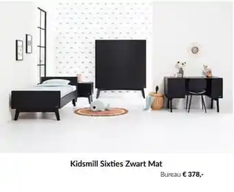 Kidsmill sixties zwart mat bureau
