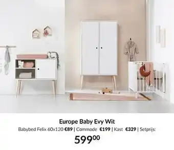 BabyPark Europe baby evy wit aanbieding