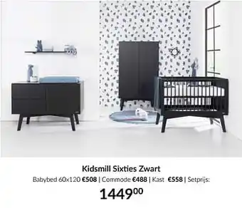 BabyPark Kidsmill sixties zwart aanbieding