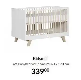 BabyPark Kidsmill lars babybed wit - naturel aanbieding