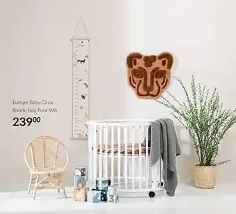 Europe baby circk ronde box puur wit