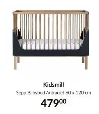 Kidsmill sepp babybed antraciet