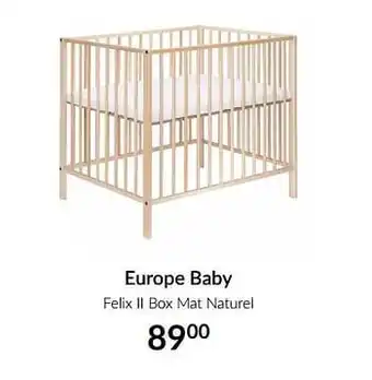 Europe baby felix ii box mat naturel