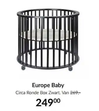 BabyPark Europe baby circa ronde box zwart aanbieding