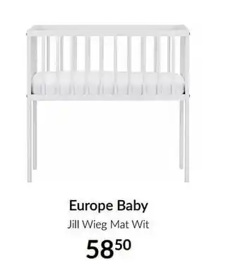 BabyPark Europe baby jill wieg mat wit aanbieding