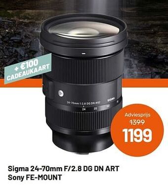 Kamera Express Sigma 24-70mm f-2.8 dg dn art sony fe-mount aanbieding