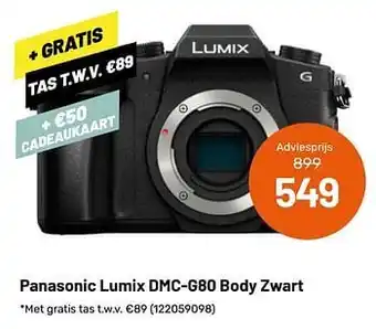 Panasonic lumix dmc-g80 body zwart