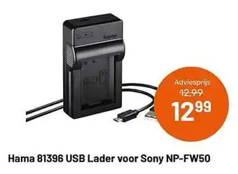Kamera Express Hama 81396 usb lader voor sony np-fw50 aanbieding