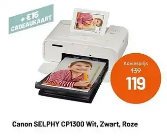 Kamera Express Canon selphy cp1300 wit zwart roze aanbieding