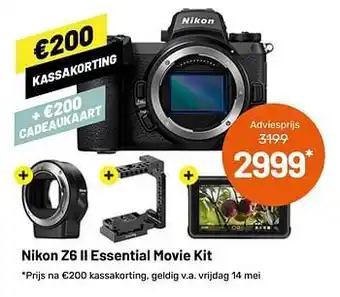 Kamera Express Nikon z6 ii essential movie kit aanbieding