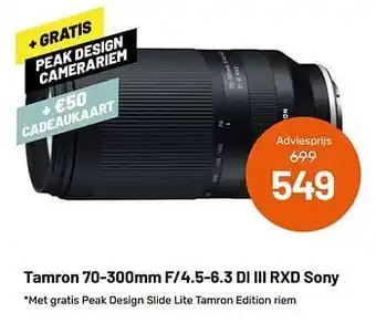 Kamera Express Tamron 70-300mm f-4.5-6.3 di iii rxd sony aanbieding