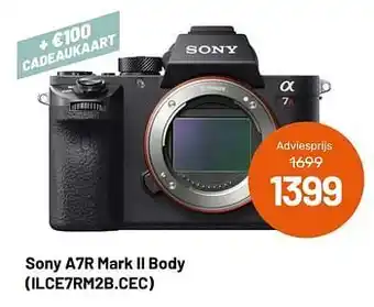 Kamera Express Sony a7r mark ii body ilce7rm2b.cec aanbieding