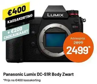 Panasonic lumix dc-s1r body zwart