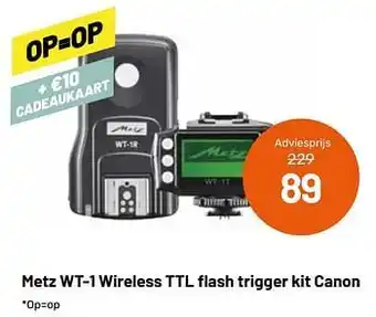 Metz wt-1 wireless ttl flash trigger kit canon