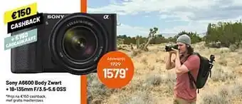 Sony a6600 body zwart + 18-135mm f-3.5-5.6 oss