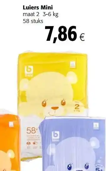 Colruyt Luiers mini maat 2 aanbieding