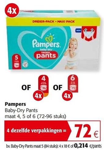 Pampers baby-dry pants maat 4, 5 of 6