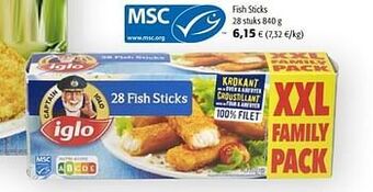 Colruyt Iglo fish sticks aanbieding