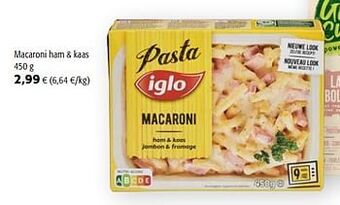 Colruyt Iglo macaroni ham + kaas aanbieding